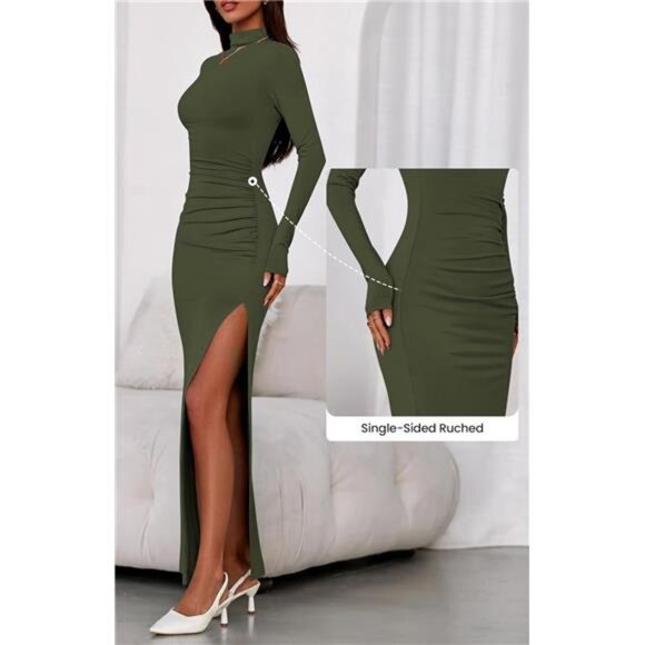 Formal Dress, Maxi Dress for Women Green - Picture 4 of 6